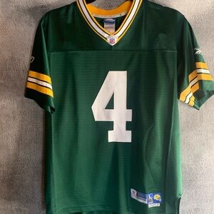 Reebok Green and Yellow Packers Favre NFL Jersey